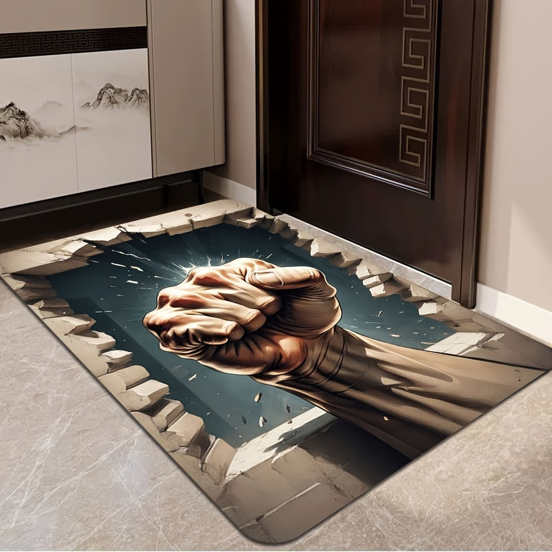 Fist Pattern Rug Machine Washable Carpet for Bedroom Living Room