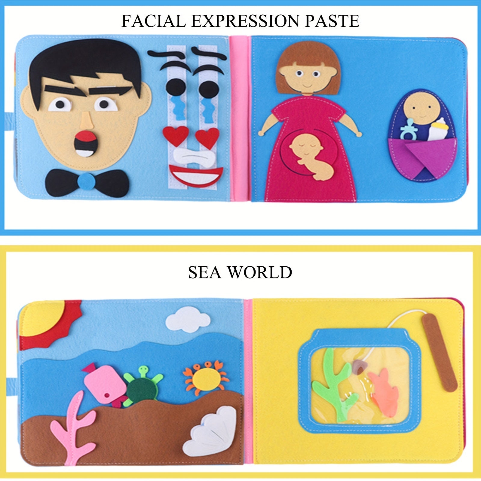 Washable 3D Baby Story Cloth Book - Perfect Travel Toy