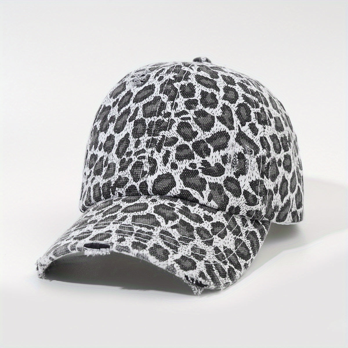 Leopard Print Ponytail Baseball Cap Sun Hat