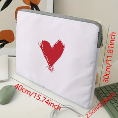 Red Heart Laptop Bag Protective Soft Case
