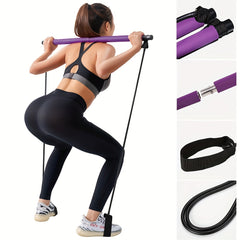 Portable Purple Pilates Stretching Sticks Kit