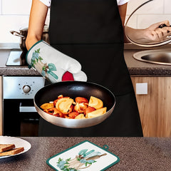 Colorful Cotton Oven Mitts, Heat Resistant Baking Insulation