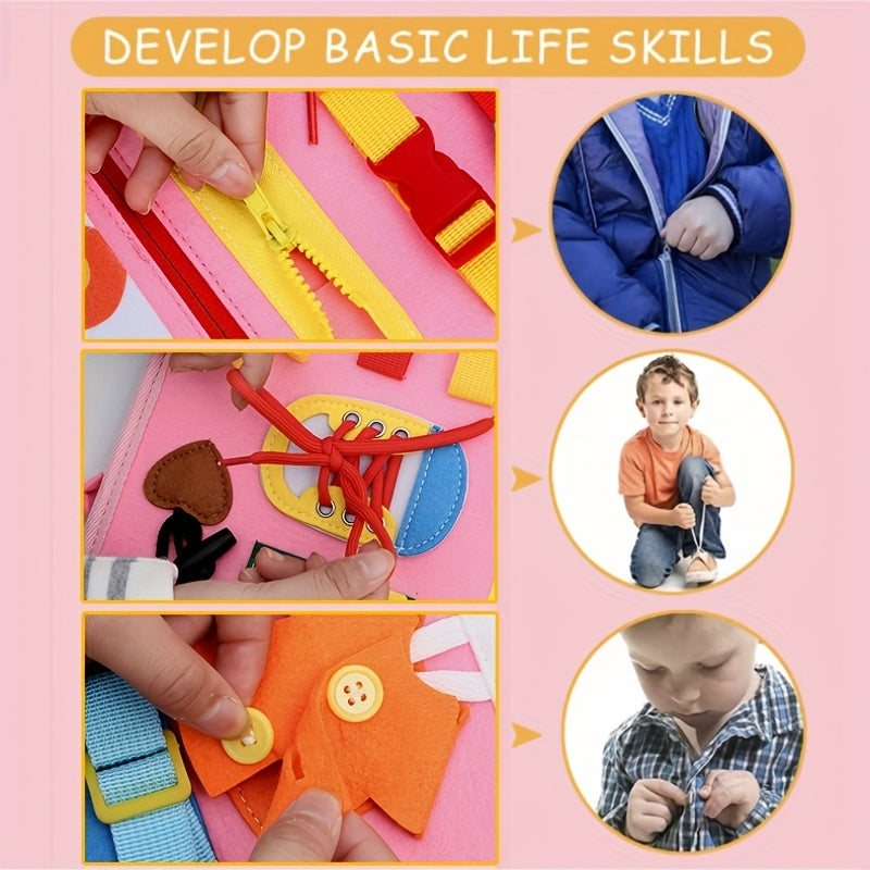 Montessori Busy Board Sensory Toy for Toddlers