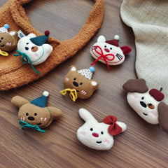 Plush Reptile Head Accessories Animal Shapes Festive Hats Mixed Colors