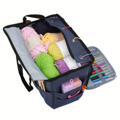 Knitting Yarn Organizer Crochet Storage Tote Bag Large Capacity