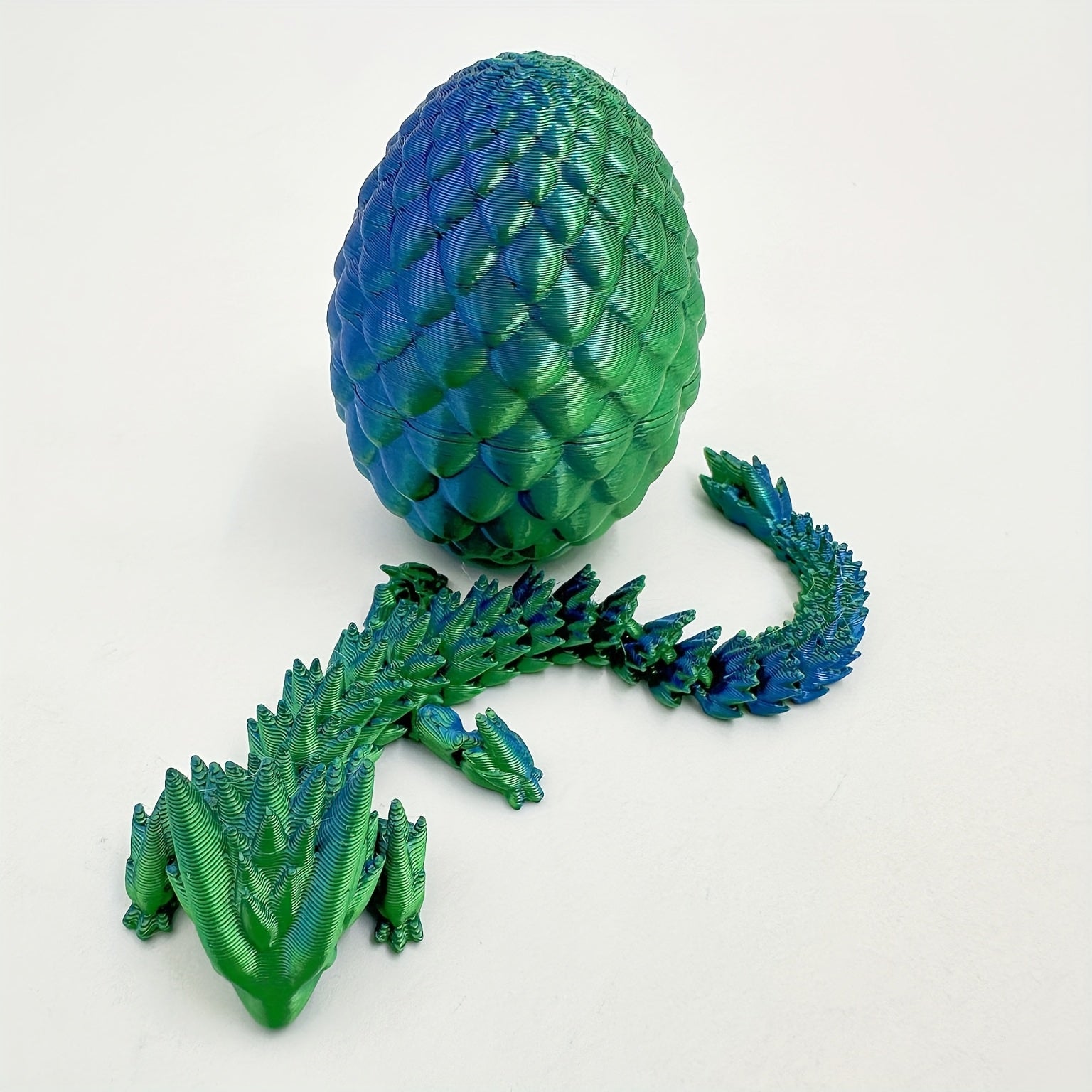 3D Printing Laser Crystal Egg Dragon King Model Ornament