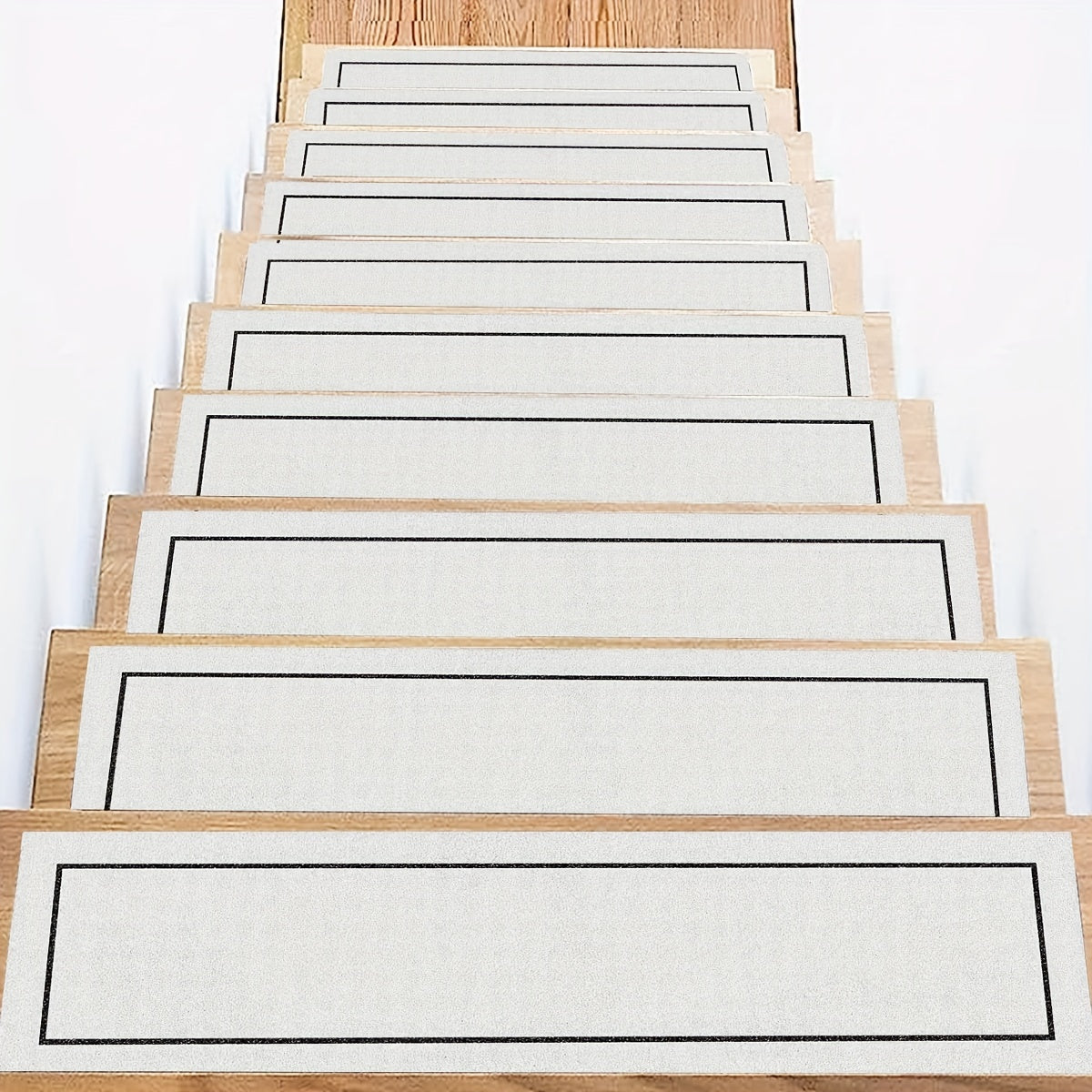 Classic Square Frame Pattern Floor Stickers - Non-slip Stairs Pedal Decoration