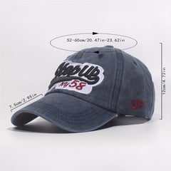 Men's Embroidered Baseball Cap Washed Cotton Hat