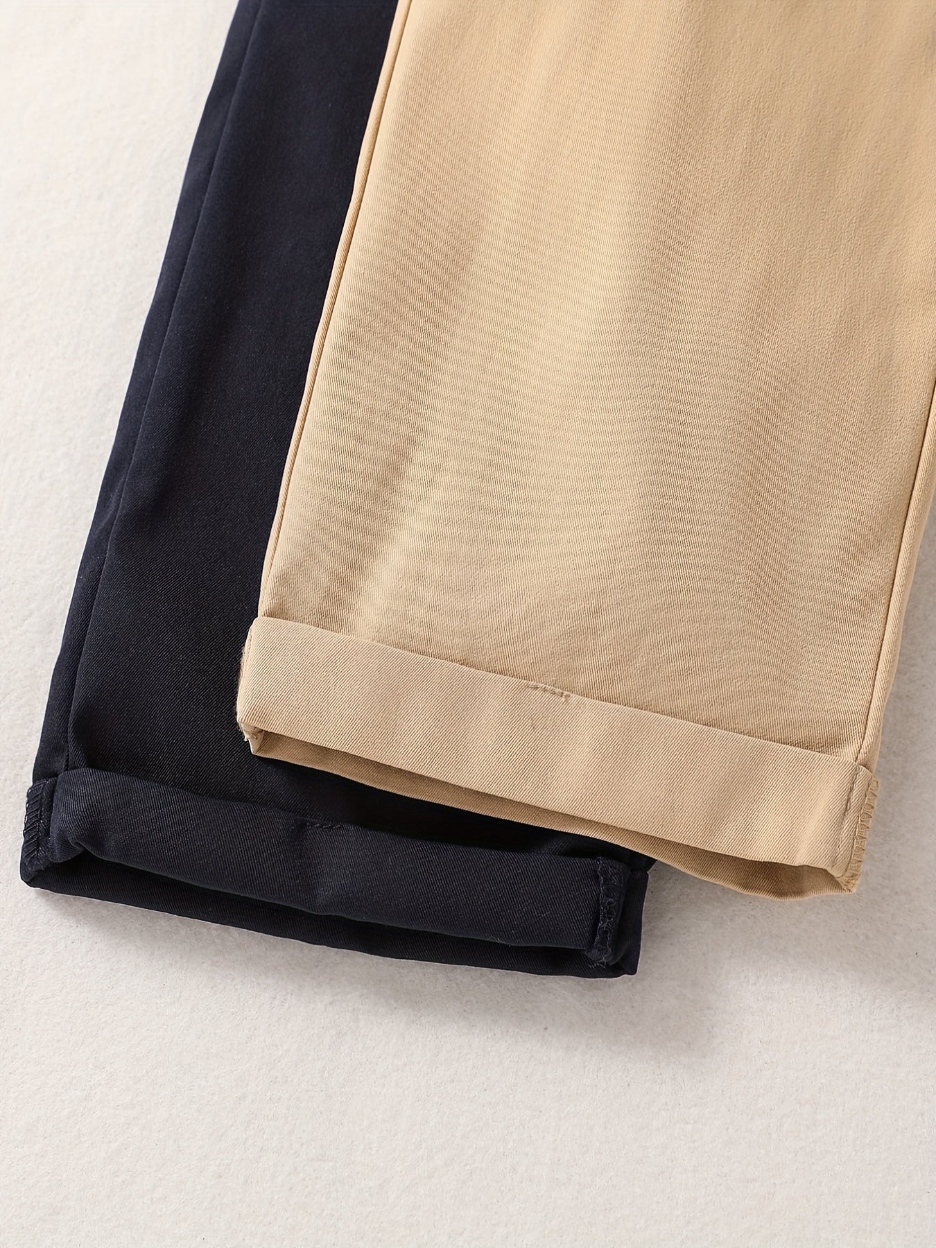 2pcs Boys Casual Solid Long Pants for Spring and Autumn Kids Clothing