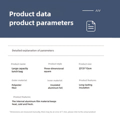 Cute Bear Lunch Bag Insulated Durable Zippered Cooler for School