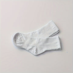 5 Pairs Solid Socks Women's Stockings & Hosiery