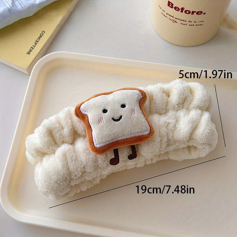 Rice Ball Toast Cookie Headband Soft Elastic Headband