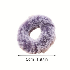 Plush Hair Tie High Elasticity Ponytail Hair Rope Women Hair Accessory