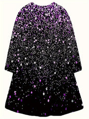 Girls Sequin Graphic Dress Long Sleeve Spring Fall Party Gift