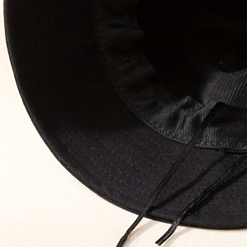 Candy Bucket Hat Letter Print Casual Basin Hat Unisex Lightweight Fisherman Cap