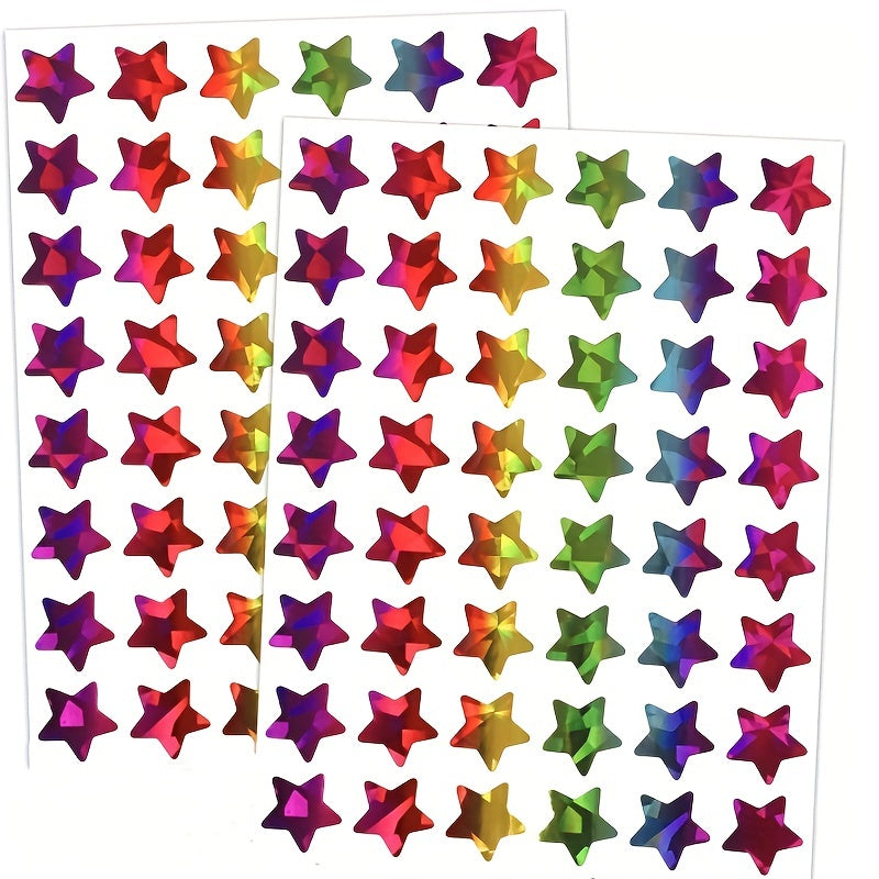 960pcs Holographic Rainbow Star Stickers 1" Diameter