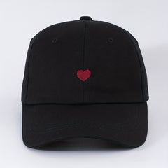 Heart Embroidery Couple Baseball Cap Lightweight Sun Hat