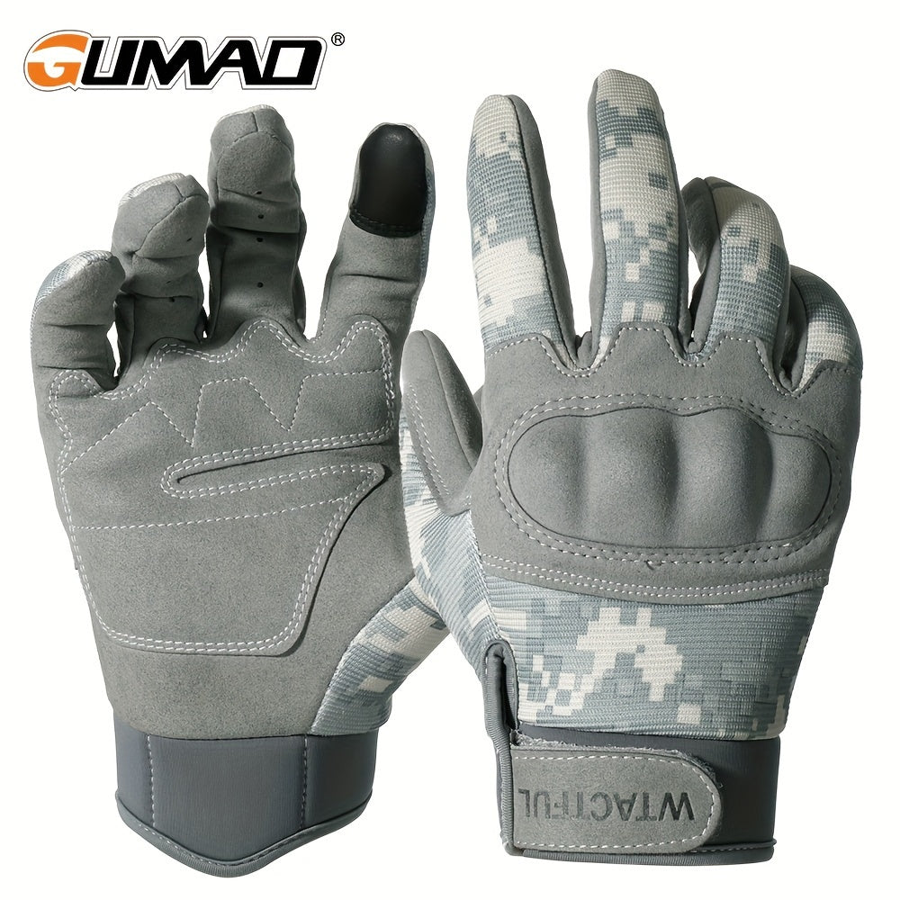 Hard Knuckles Motorcycle Gloves Full Finger Touch Screen Gloves For Men