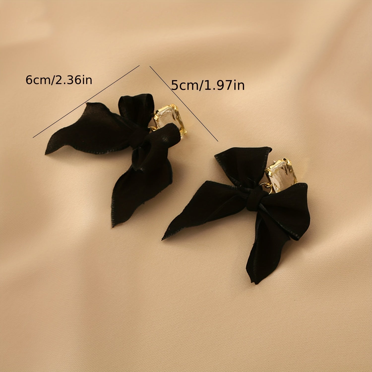 Bow Knot Zircon Stud Earrings Vintage Style Jewelry