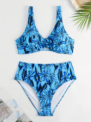 Boho Bikini Set Plus Floral Twist Bra & Panty Swimsuit
