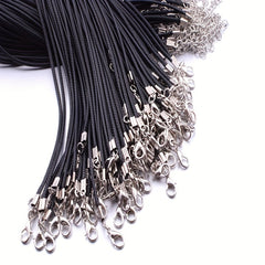 Braided Leather Cord Necklace Chain with Lobster Clasp for Jewelry Making