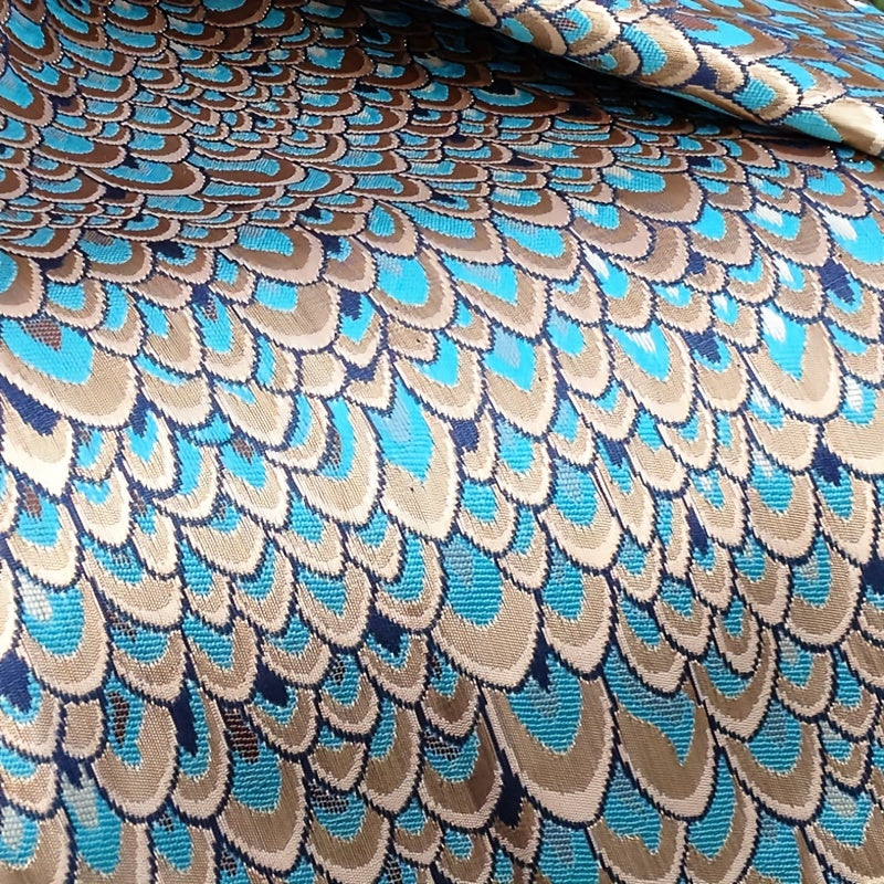 African Peacock Jacquard Brocade Fabric For Dress DIY Sewing Patchwork