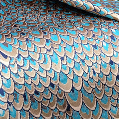 African Peacock Jacquard Brocade Fabric For Dress DIY Sewing Patchwork