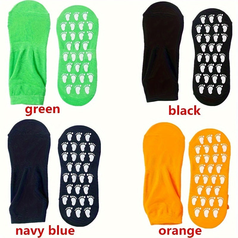 4 Pairs Non slip Mid-Tube Socks Women's Stockings & Hosiery
