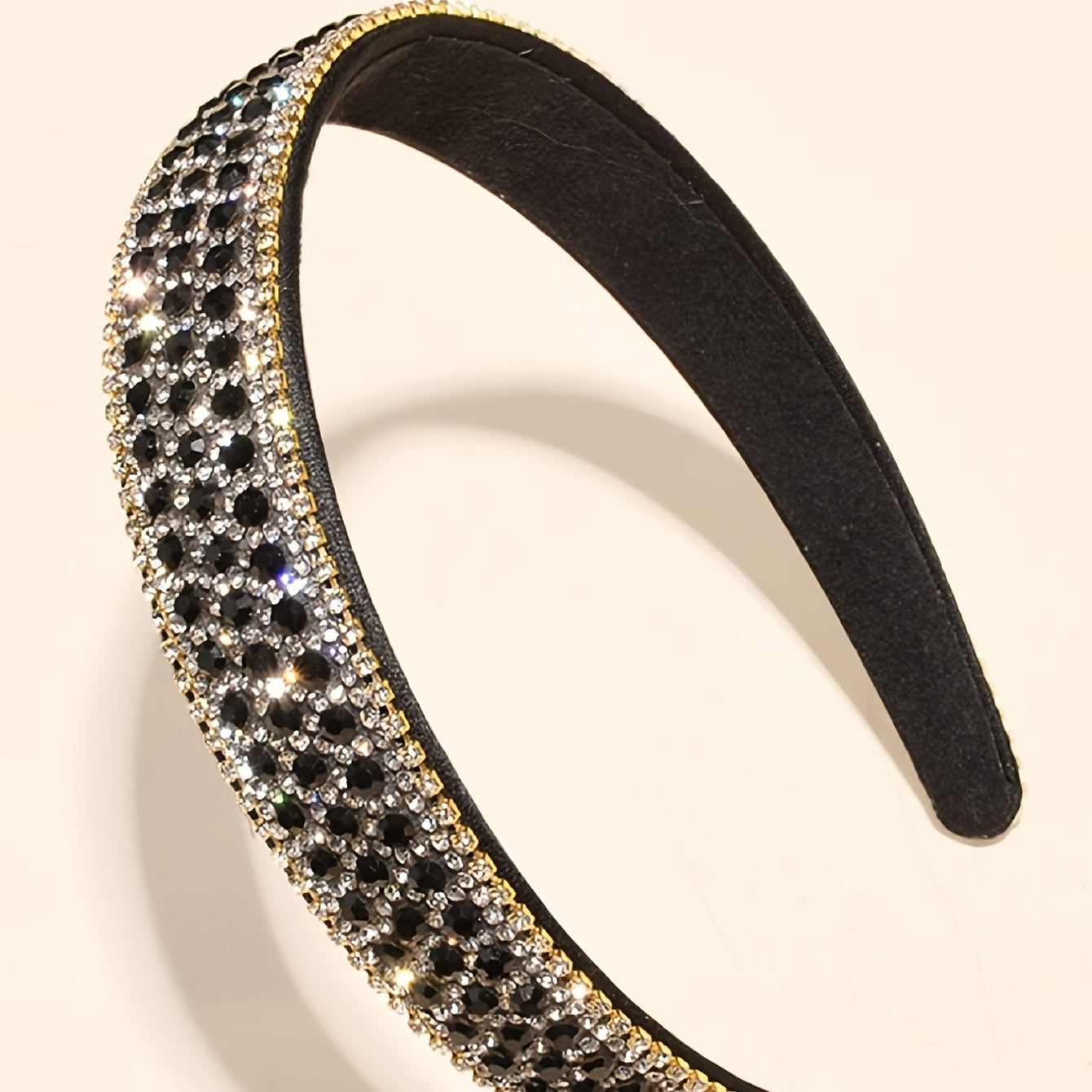 Rhinestone Headband Glitter Wide Headdress Hair Accessories