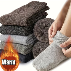 5 Pairs Men's Warm Wool Thicken Cotton Socks