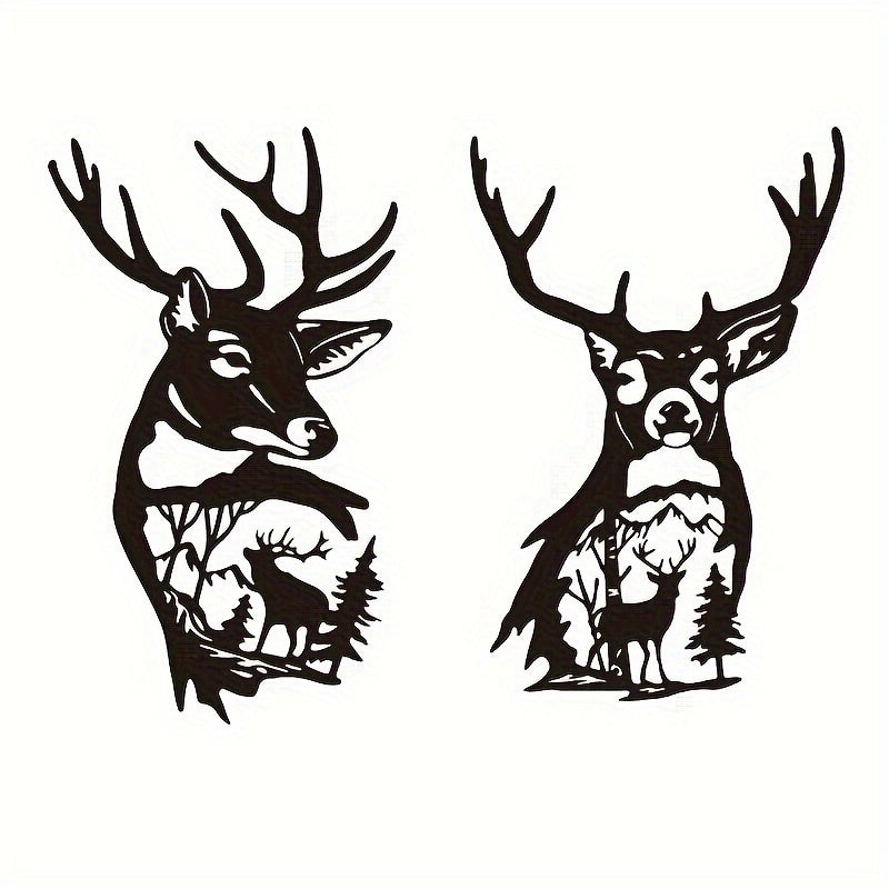 Christmas Elk Metal Craft Wall Decor - Indoor/Outdoor Garden Ornament