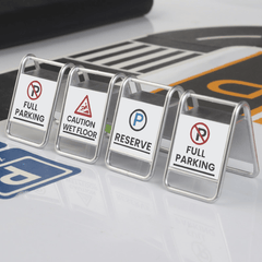 Mini Parking Signs Dollhouse Ornaments Gray Props Desktop Decor Car Interior