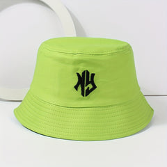 Gothic Embroidery Bucket Hat Unisex Lightweight Hip Hop Cap