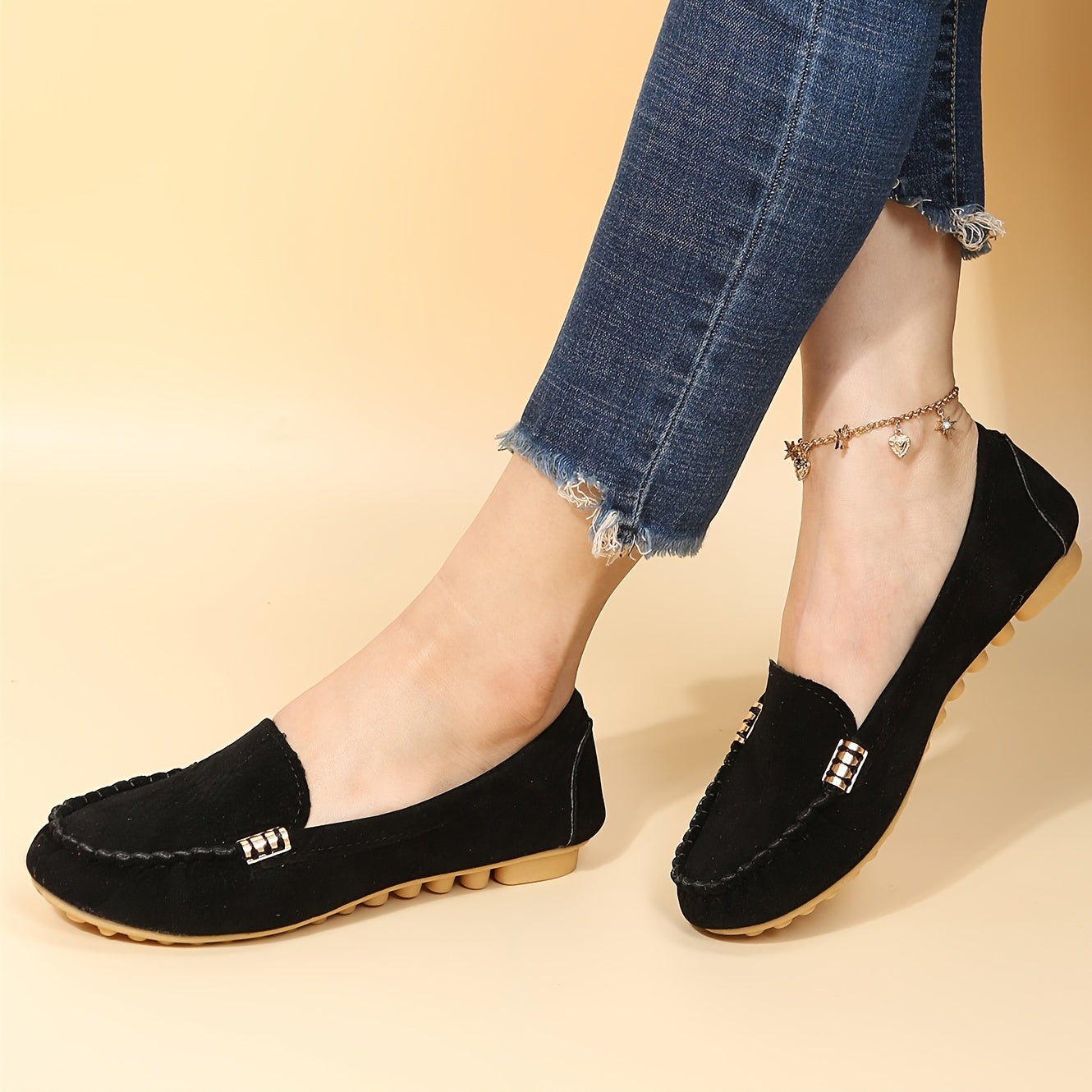 Soft Flat Loafers Lightweight Round Toe Shoes