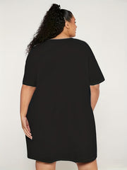  Heart Print Comfort T-shirt Dress