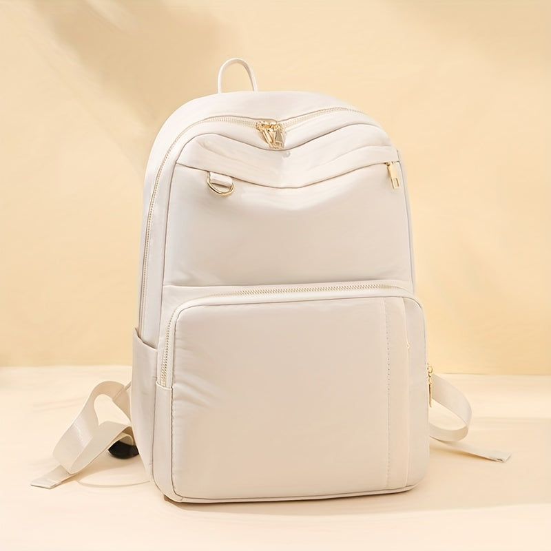 Preppy Style Nylon Laptop Backpack for Travel & Work