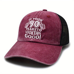 Washed Mesh Hat Rapper Outdoor Trucker Hat Baseball Cap
