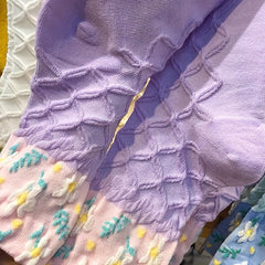 4 Pairs Women's Socks - Floral & Argyle Textured