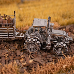 Metal Glue 3D Puzzle Tractor Corn Wheat Sugarcane Harvester Model