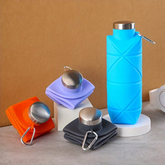 Reusable Silicone Water Bottles Leakproof for Outdoor Use