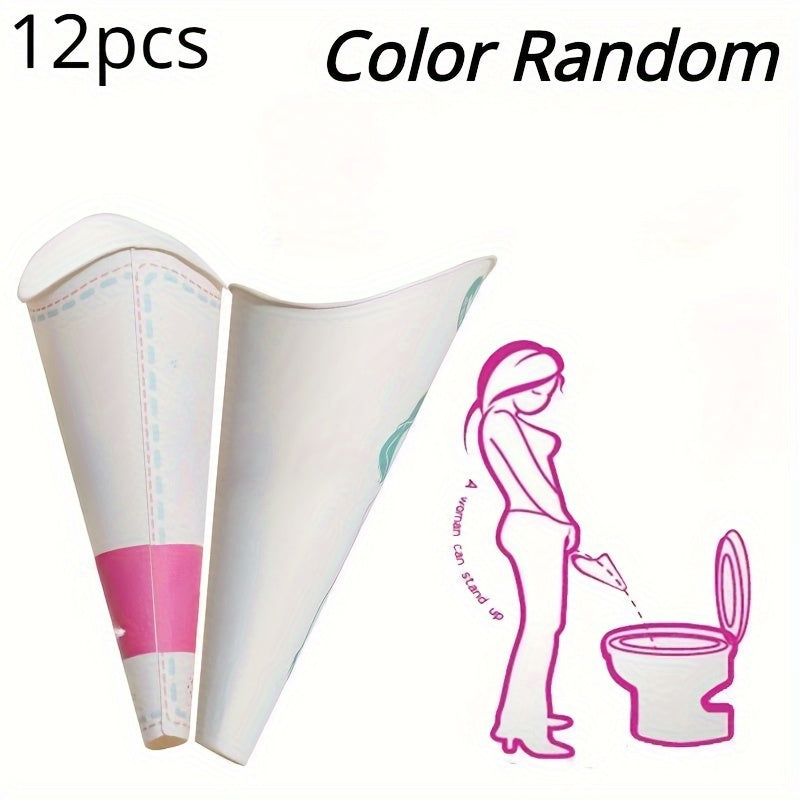 12pcs Female Standing Urinal Funnel Camping Travel