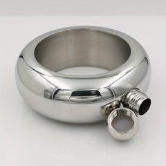 304 Stainless Steel Flask Funnel Cup Set + Round Bracelet Wrist Jewelry