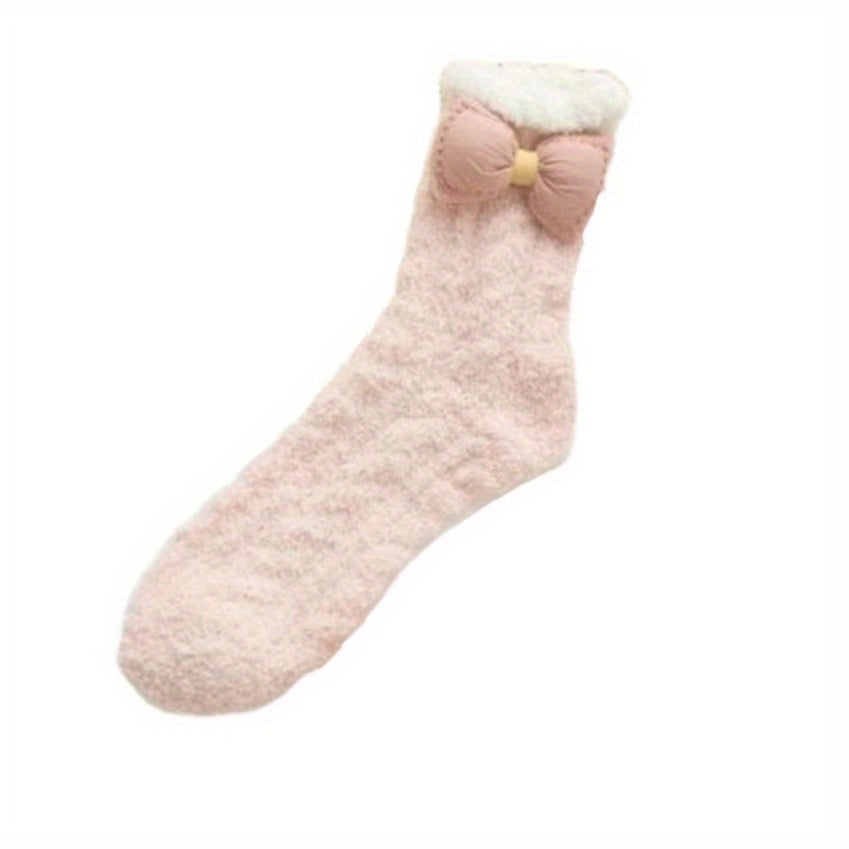 Cartoon Fuzzy Socks for Women - Comfy Mid Tube Stockings