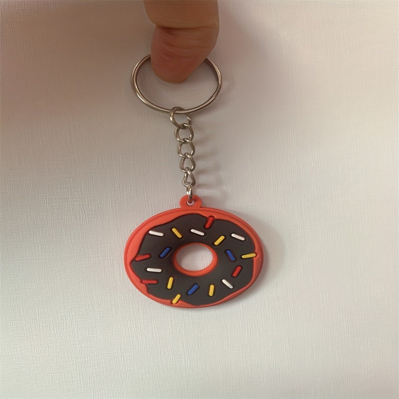 Donut PVC Keychain For Backpack Car Key