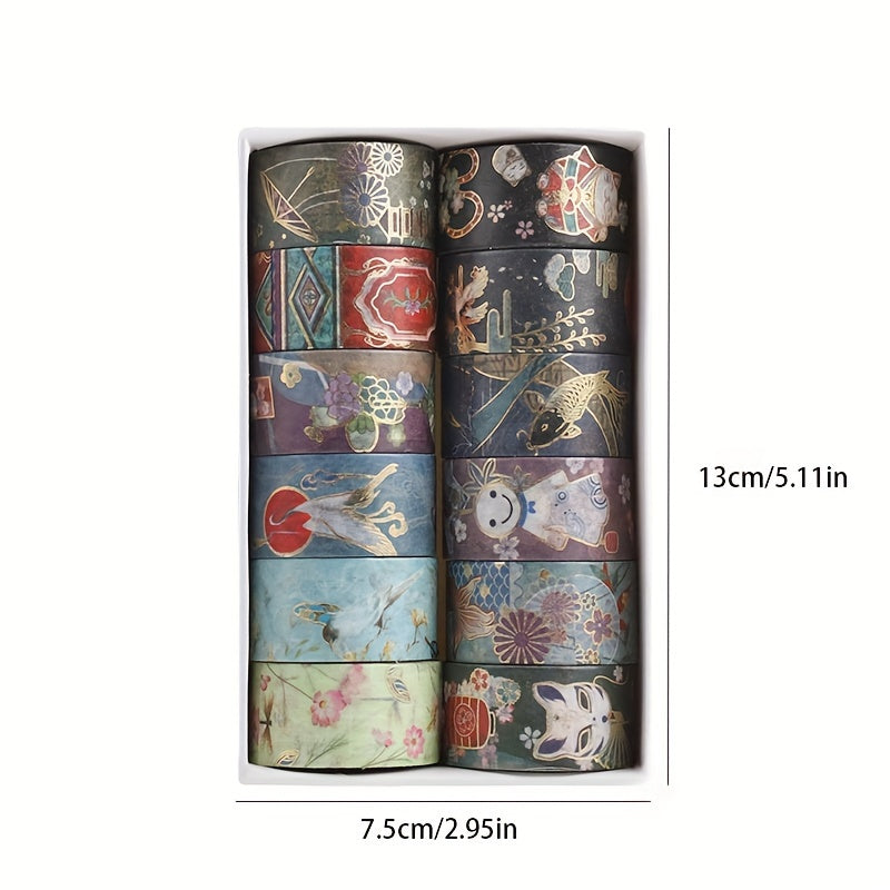12pcs Washi Tape Set DIY Art Gift Wrapping