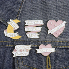 Cartoon Love Moon Star Brooch Couple Brooch Gift Men