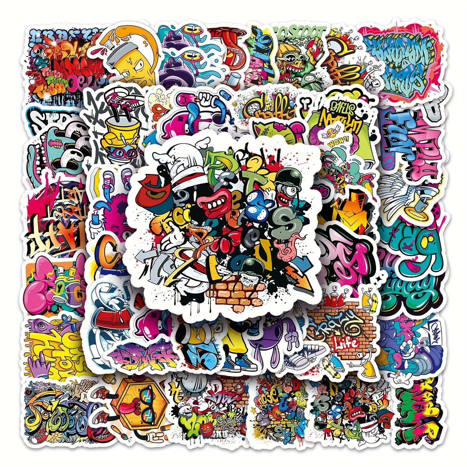 50pcs Street Graffiti Stickers DIY Phone Case Luggage Waterproof Stic