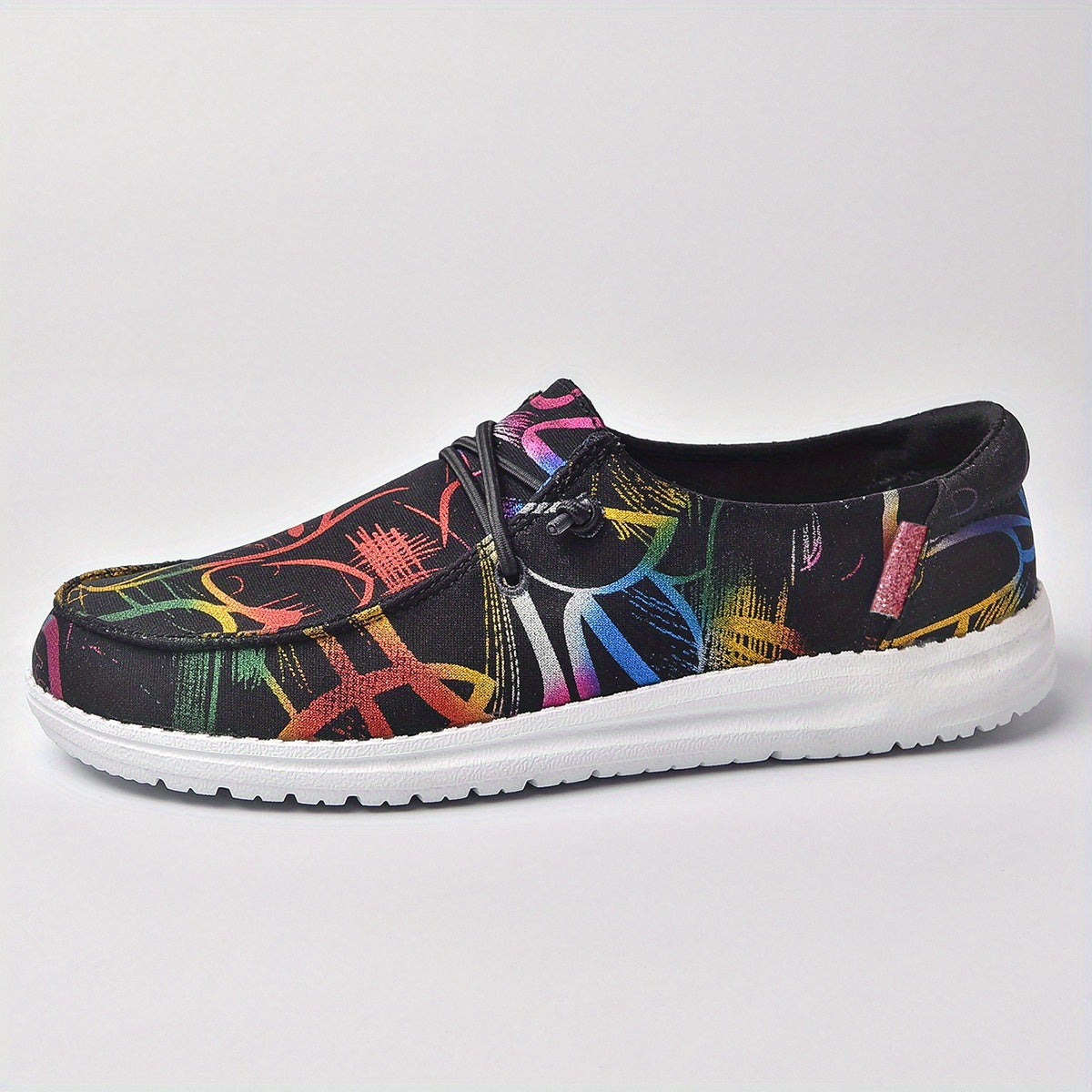 Women's Colorful Canvas Slip-On Loafers Lightweight Walking Shoes