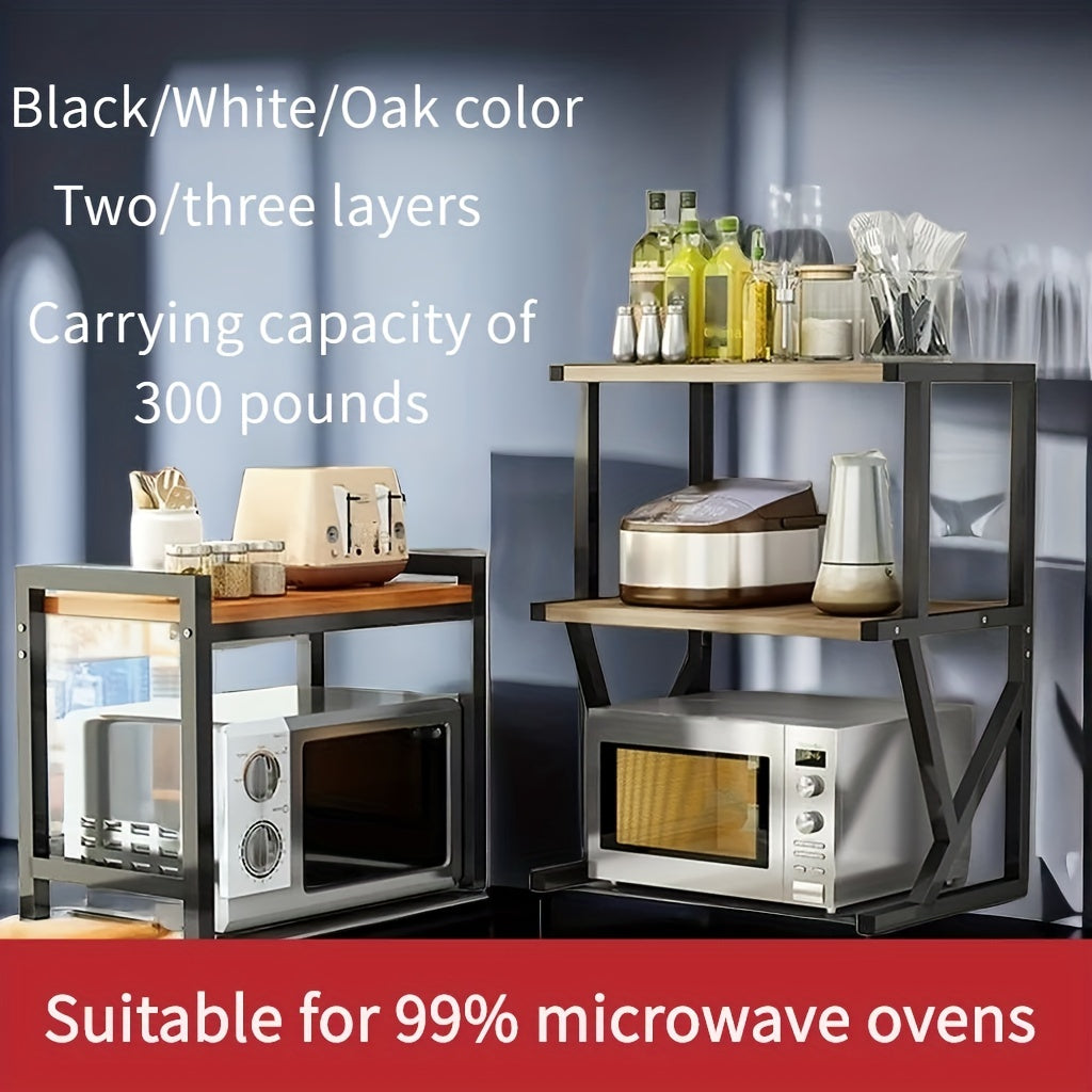 1PC Microwave Rack Stainless Steel Organizer 2 3 Layer Rice Cooker Rack