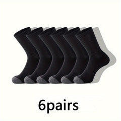 Men's Casual Sports Crew Socks 12 Pairs Gray